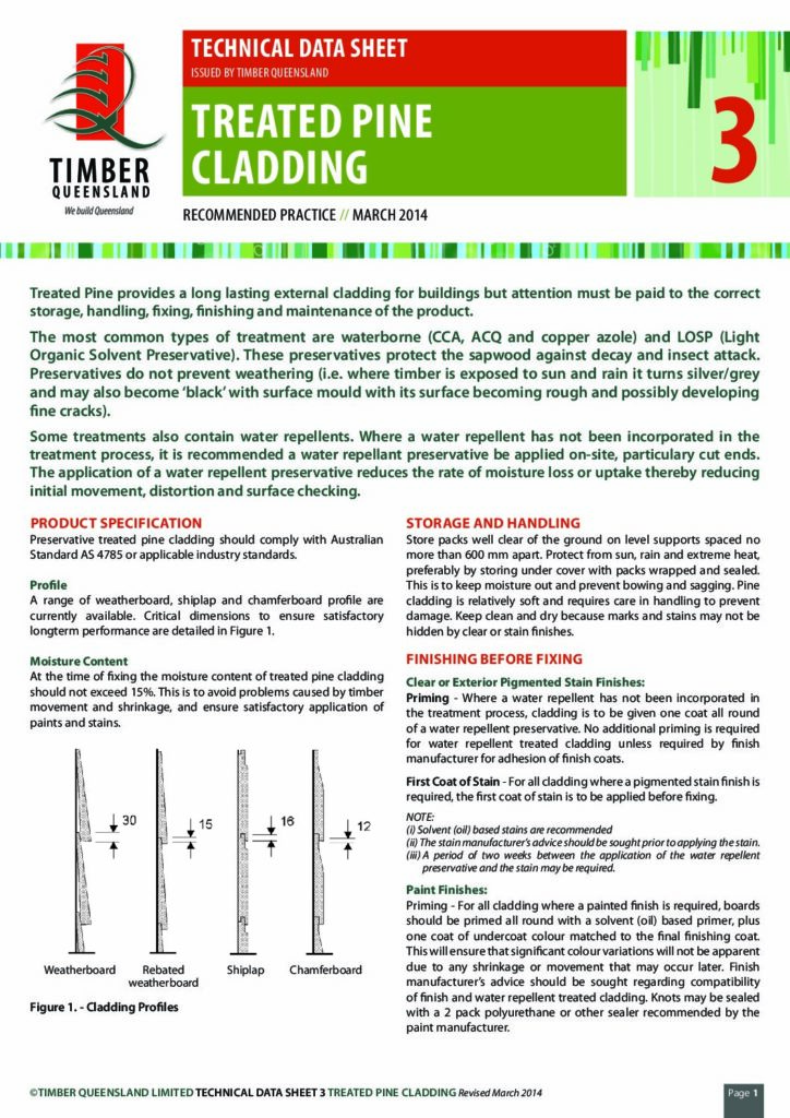 thumbnail of Treated Pine Cladding